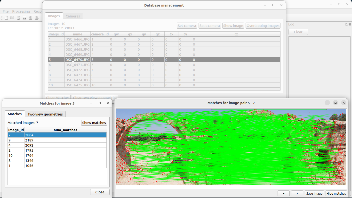 COLMAP matches